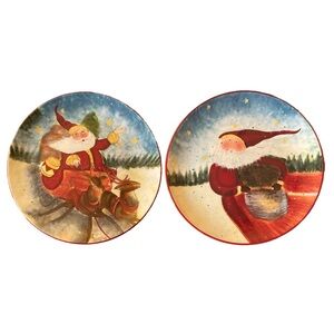Susan Winget Enchanted Santa Salad Plate | Certified International